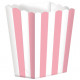 BOITE A POPCORN CARTON RAYEE ROSE PALE X5