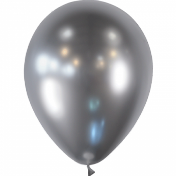 BALLON LATEX ARGENT BRILLANT 12"30CM X25