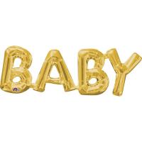 BALLON ALU BABY OR 66X22CM (gonflage air)