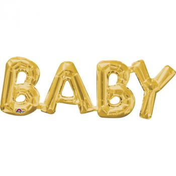 BALLON ALU BABY OR 66X22CM (gonflage air)