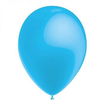 BALLON LATEX METAL BLEU CIEL 25CM X12