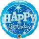 BALLON BIRTHDAY ROND BLEU 9''