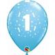 BALLON LATEX 1 BLEU 11" X6