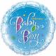 BALLON ALU ROND BABY BOY BLEU 18" 46cm