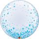 BALLON BUBBLE CONFETTI BLEU 24'