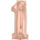 BALLON ALU CHIFFRE 1 ROSE GOLD 34" 86cm