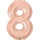 BALLON ALU CHIFFRE 8 ROSE GOLD 34" 86cm