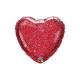 BALLON ALU COEUR ROUGE GLITTER 18" 46CM