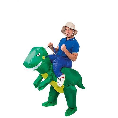 Déguisement Homme sur un Dinosaure