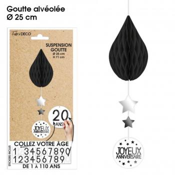 SUSPENSION GOUTTE TOUS AGES NOIR