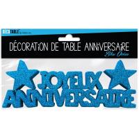 LETTRE JOYEUX ANNIVERSAIRE BLEU DECO DE TABLE