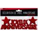 LETTRE JOYEUX ANNIVERSAIRE ROUGE DECO DE TABLE