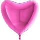 BALLON ALU COEUR FUSHIA 18"46CM