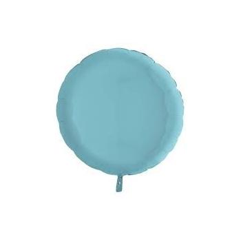 BALLON ALU ROND PASTEL BLEU 19" 46CM