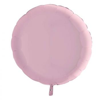 BALLON ALU ROND PASTEL ROSE 19" 46CM