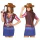 TEE SHIRT 3D COWGIRL TAILLE XS-S