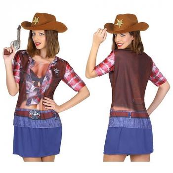 TEE SHIRT 3D COWGIRL TAILLE XS-S