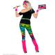 COSTUME DES ANNEES 80 T.M (tshirt/guêtres/legging/bandeau/2 bracelets