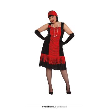 COSTUME CHARLESTONE ROUGE ET NOIR T.XL (44-46)