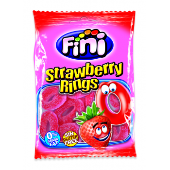 SACHET 100G STRAWBERRY RINGS